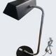 Matte black and chrome lamp from the 80s - Vintage space age Notaire lamp.
