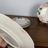 Set of 9 Villeroy & Boch "Wild Rose" dessert plates, 1970