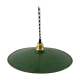 Vintage suspension in green enamelled sheet metal