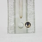 Vase solitaire, en verre transparent, conçu par H. Düsterhaus, Walther Glas,