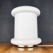 Mid-century floor lamp in white glass, Italy, 1970s.
