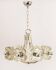 Large chrome glass and crystal pendant by Sische, Germany, 1970s.