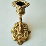 Bronze cellar rat candlestick