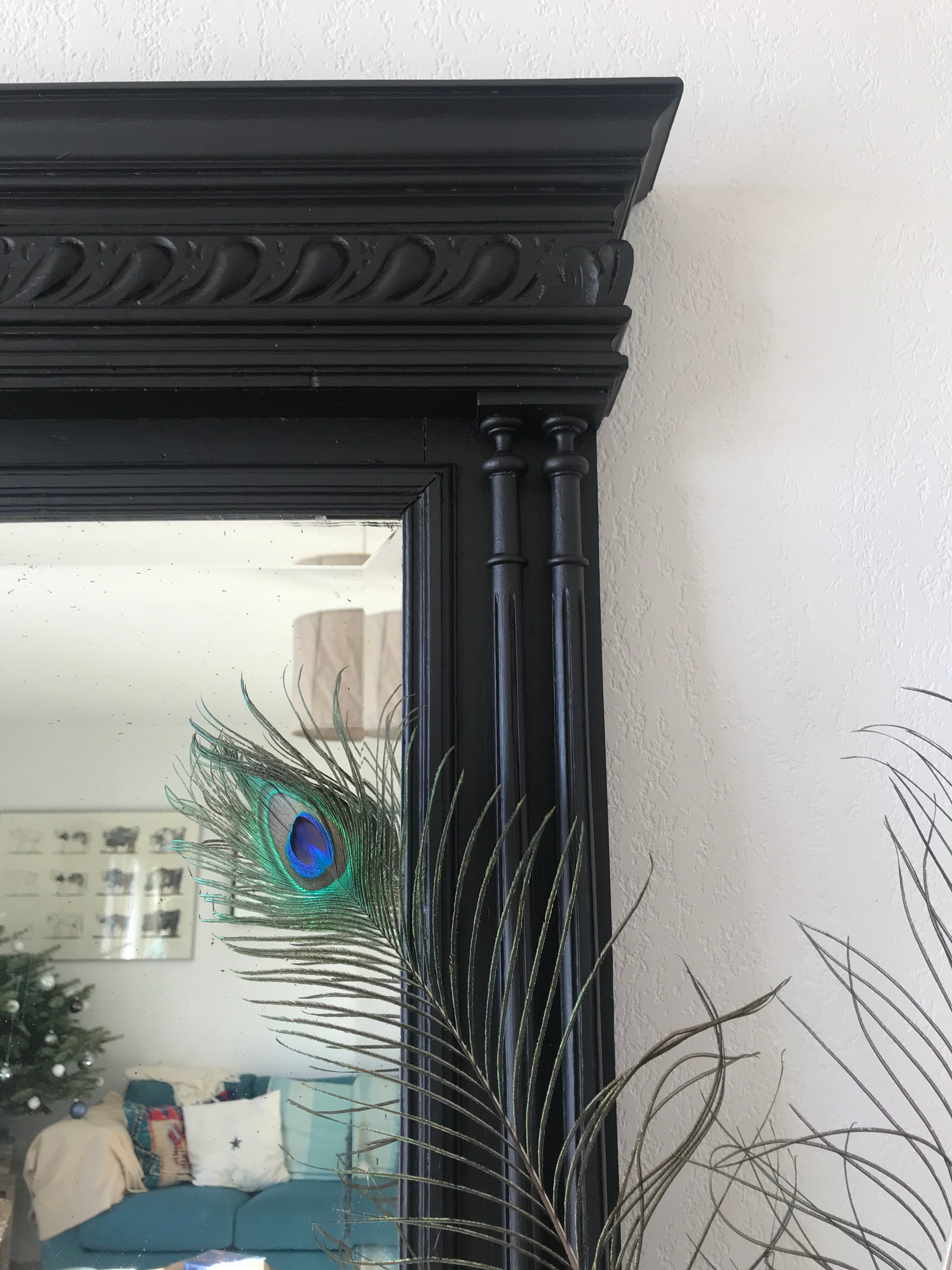 Mirror black trumeau - 107x81cm