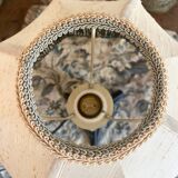 Retro wrought iron and pearl lamp