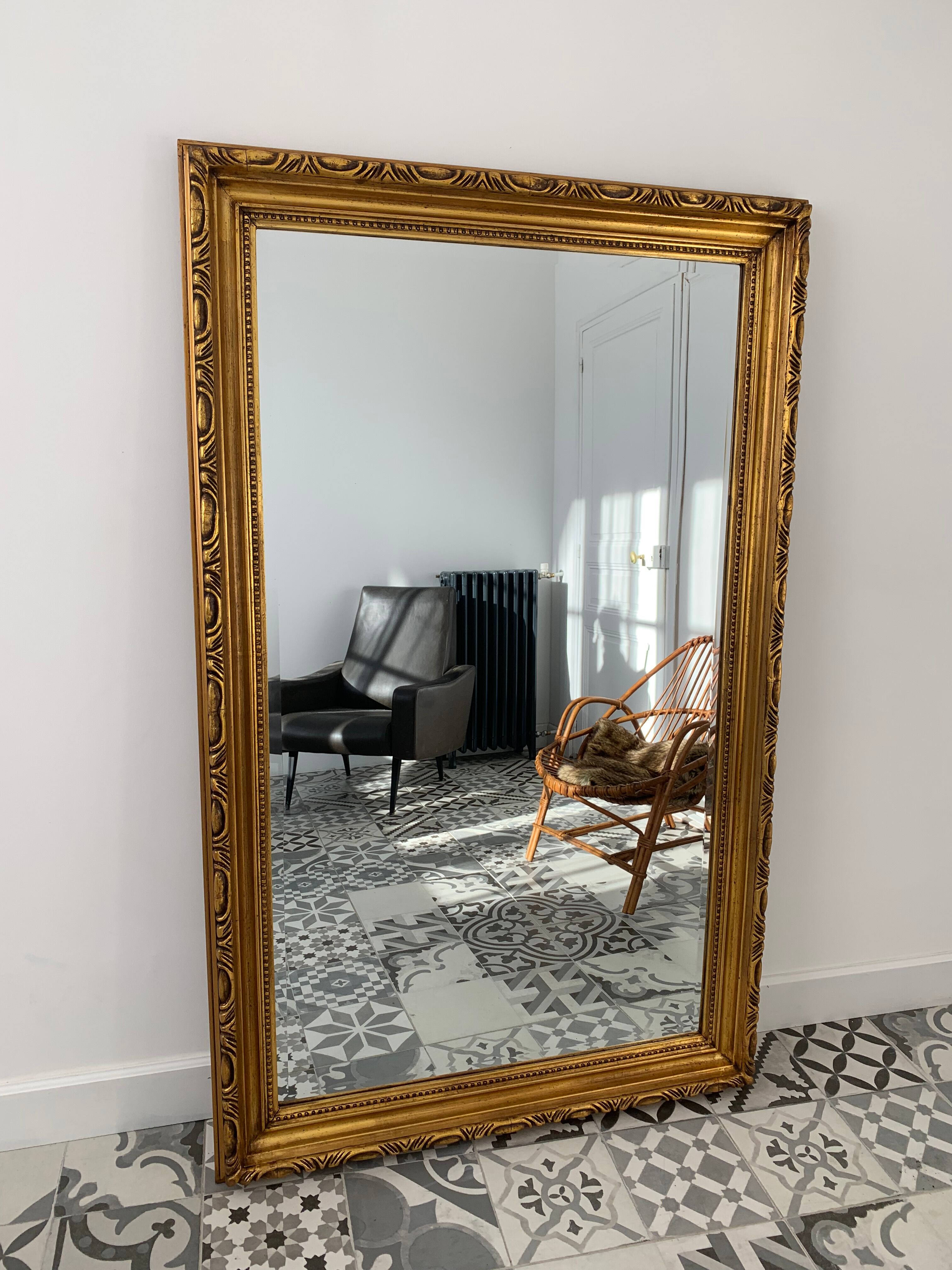 Old beveled mirror 159x99cm