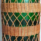 XL bottle lamp foot dressed in rattan 50s