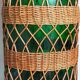 XL bottle lamp foot dressed in rattan 50s