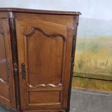 Louis XV period corner cabinet in walnut