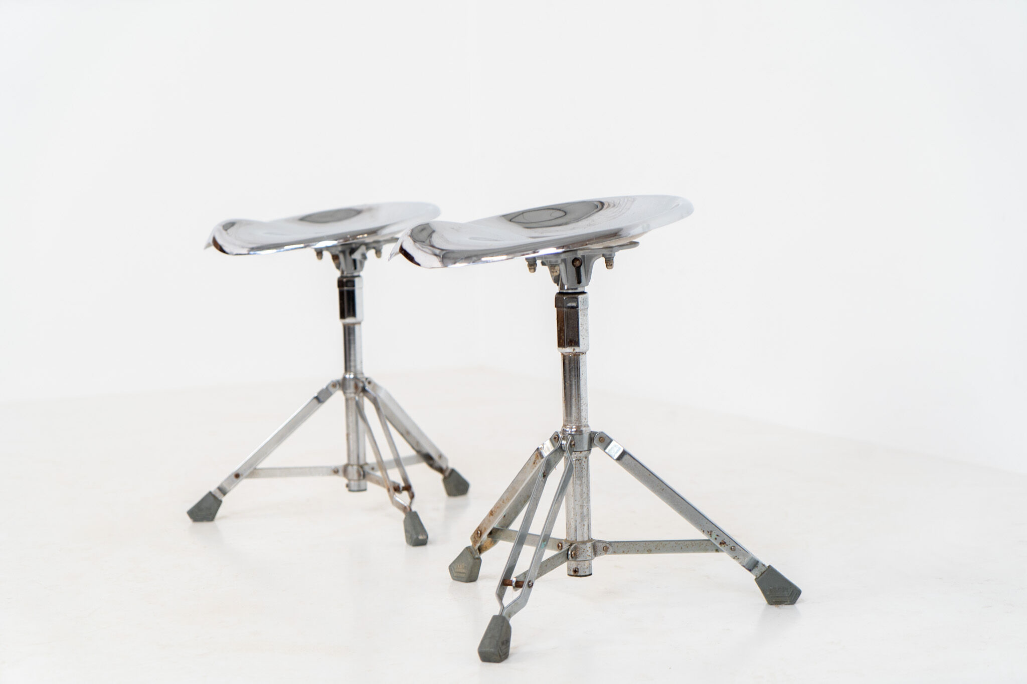 Rare pair of Dulton stools by Yasu Satamoto