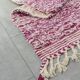 Custom-made pure wool Berber rug with colourful patterns, size 150/250 cm.
