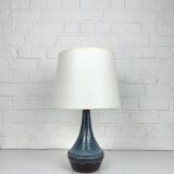 Danish table lamp in blue ceramic, Soholm Stentøj, Scandinavian Denmark