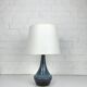 Danish table lamp in blue ceramic, Soholm Stentøj, Scandinavian Denmark