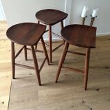 Tabouret  wabi sabi en bois massif