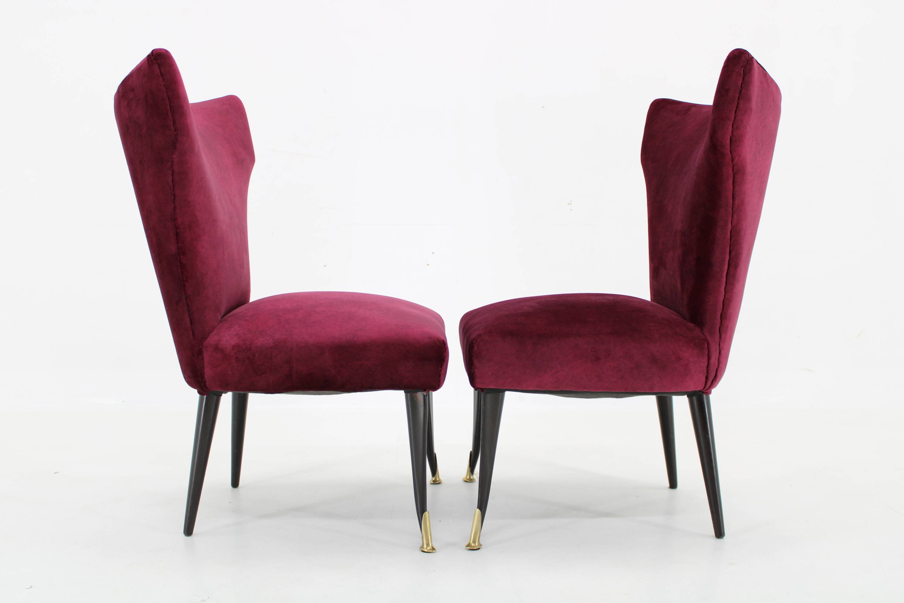 1950s Pair of Italian Chairs, Restored