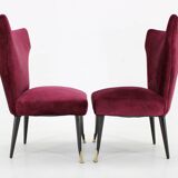 1950s Pair of Italian Chairs, Restored
