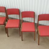 Set of four chairs maurice pré 1950