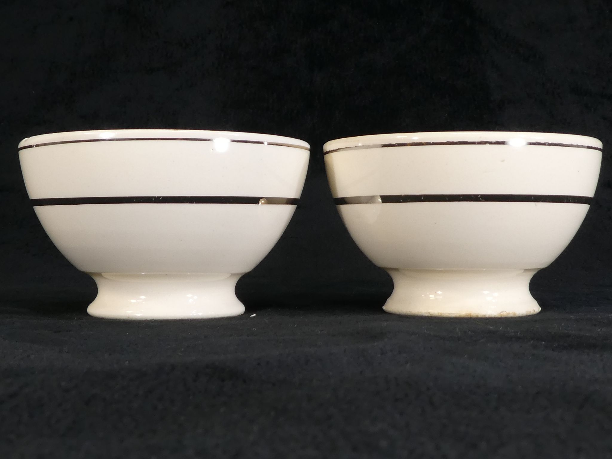 Pair of bowls in earthenware of Badonviller