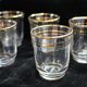 Set of 5 liqueur glasses with golden threads - Art Deco 1940 certified