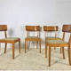Lot de 4 chaises art deco, 1950