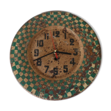 Green Japy checkerboard wall clock