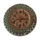 Green Japy checkerboard wall clock