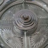 Art deco servant wood and silver metal