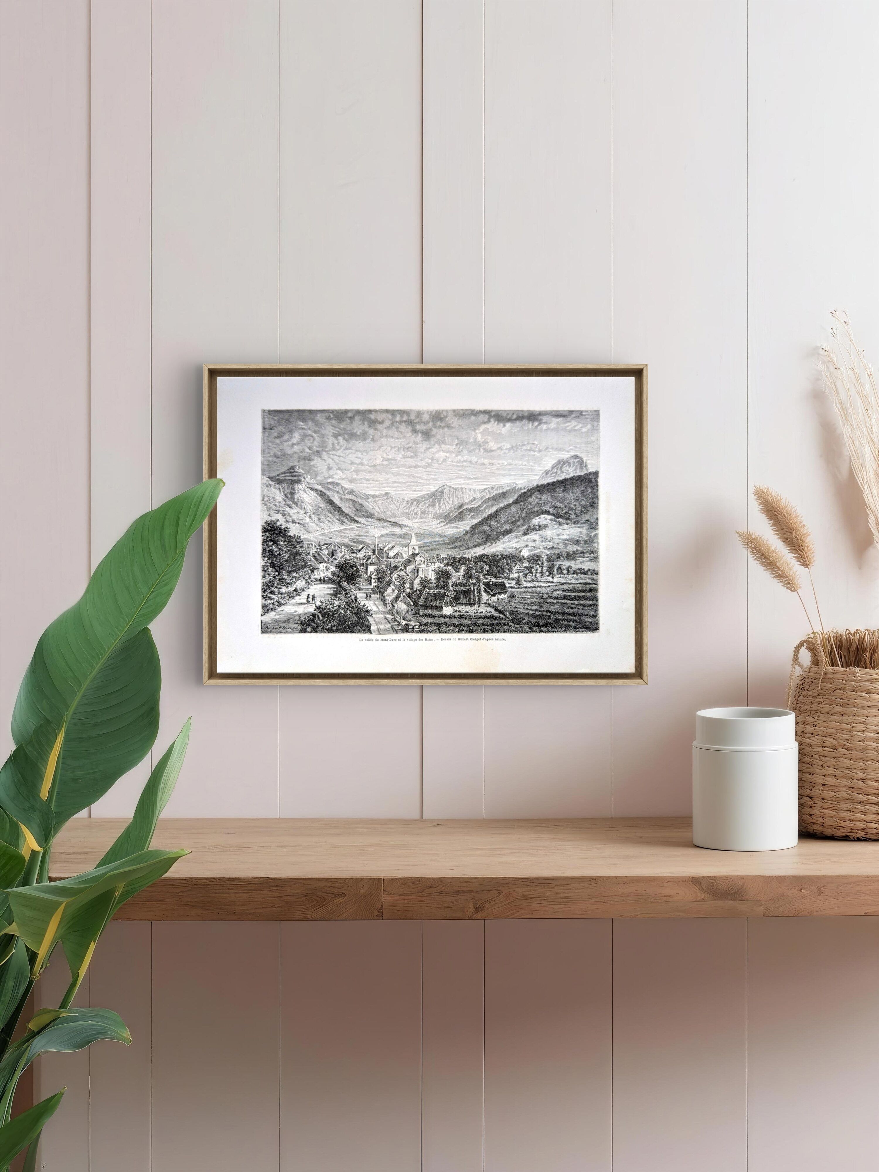 The valley of Mont-Dore. Printed illustration from 1866.