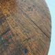 Rustic oak brutalist round coffee table France 1960s mid-20th century