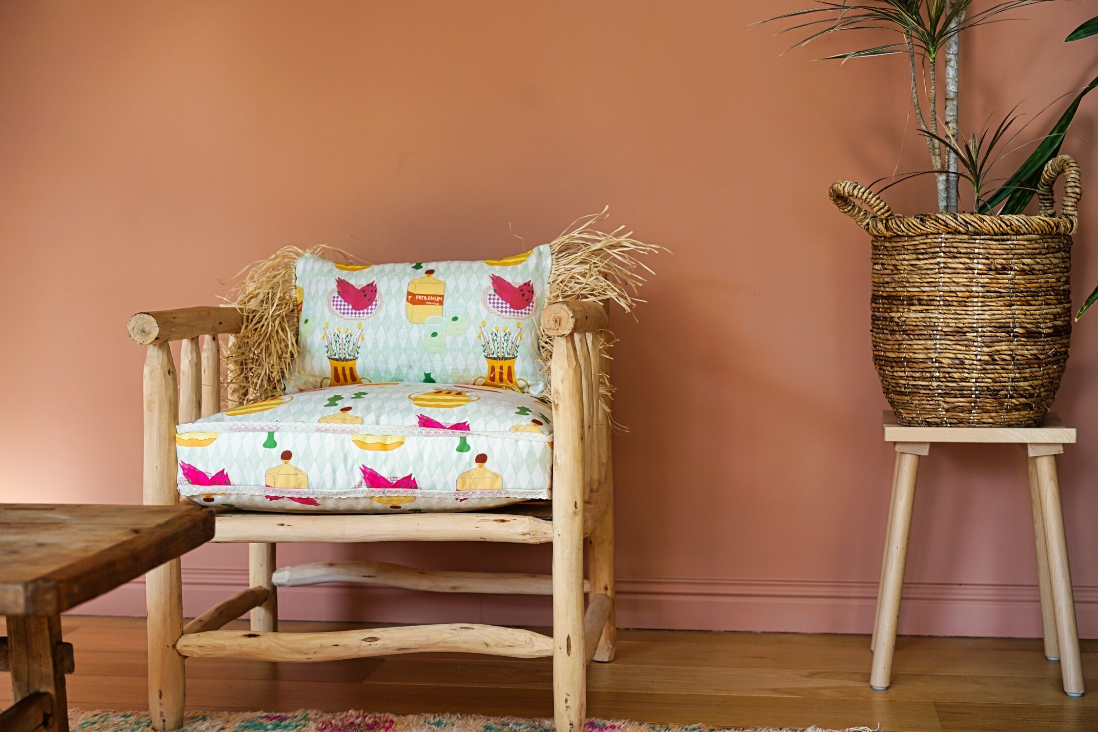 Fauteuil 50's en Kilim