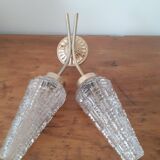 2 art deco wall lights