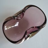 60s ashtray or empty pocket, purple Murano glass, Italy