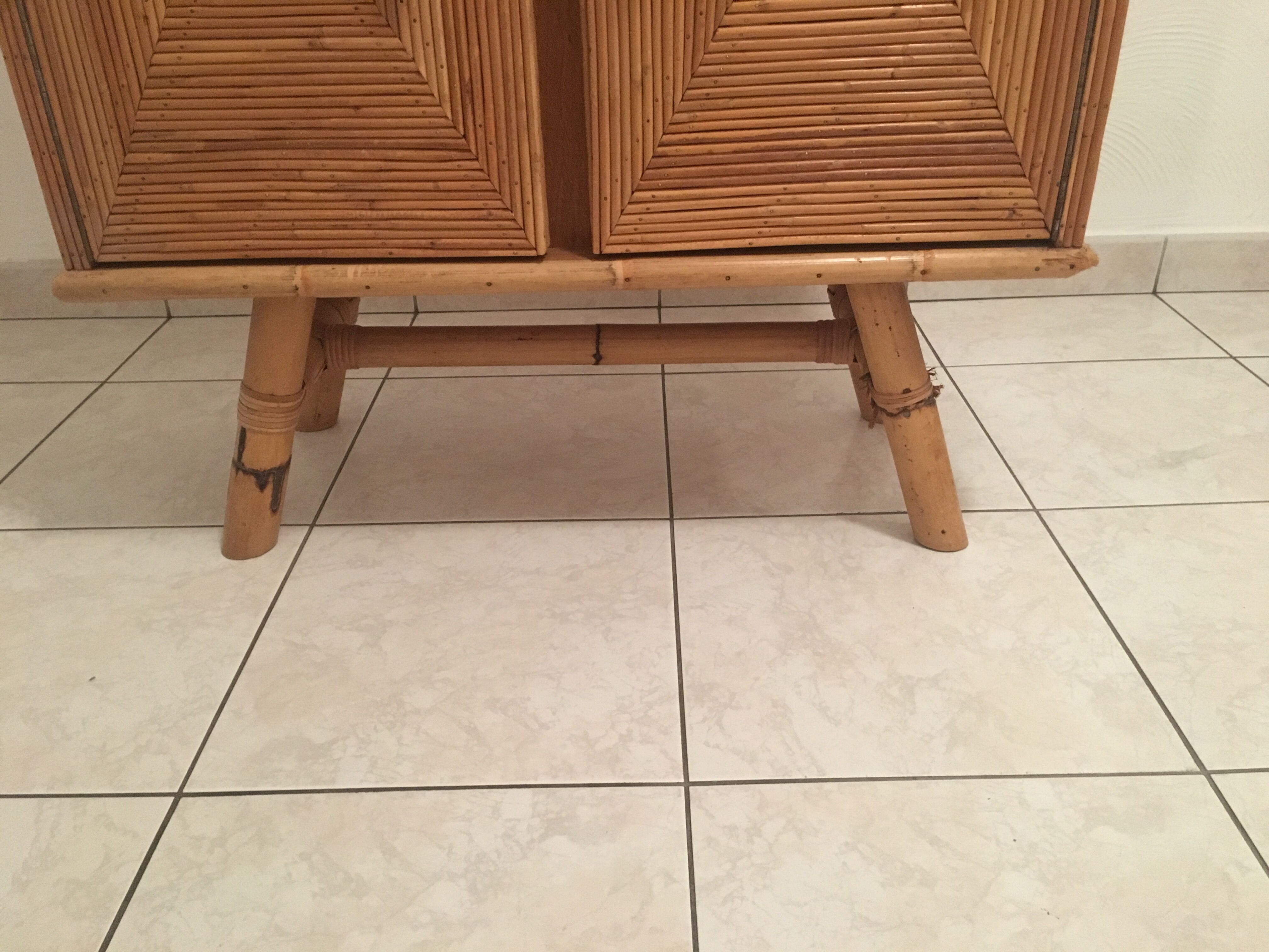 Vintage rattan buffet