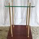 Fifth wheel in brass, glass and wood - 50s/60s