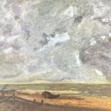 Stormy sky painting over the sea