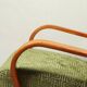 Art Deco armchair in green geometric jacquard by Kropacek Kozelek 1950
