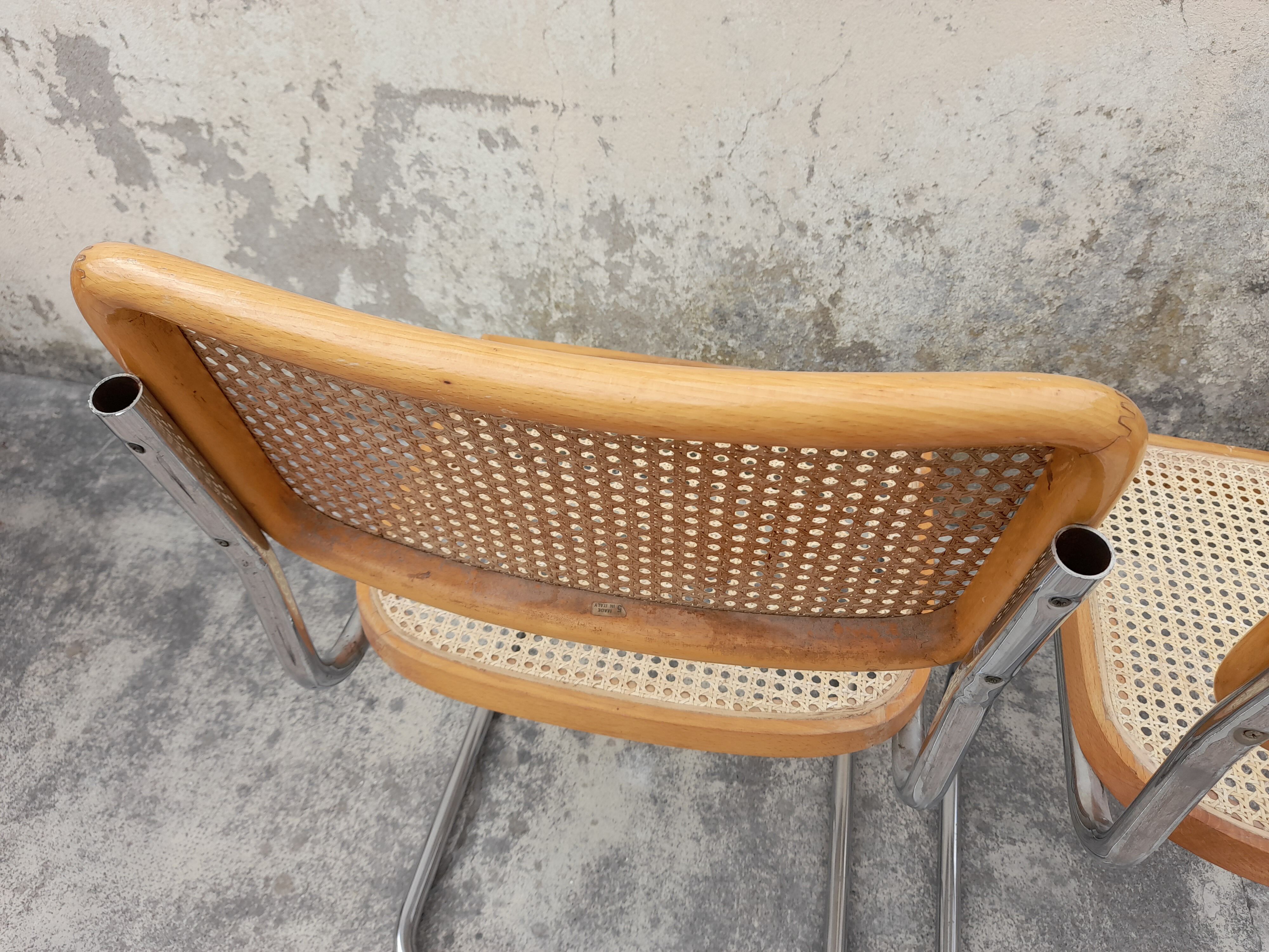 Pair of chairs B32 Marcel Breuer italy