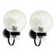 Pair of Vintage Glass Wall Lights from Limburg, Germany, 1970s/1980s