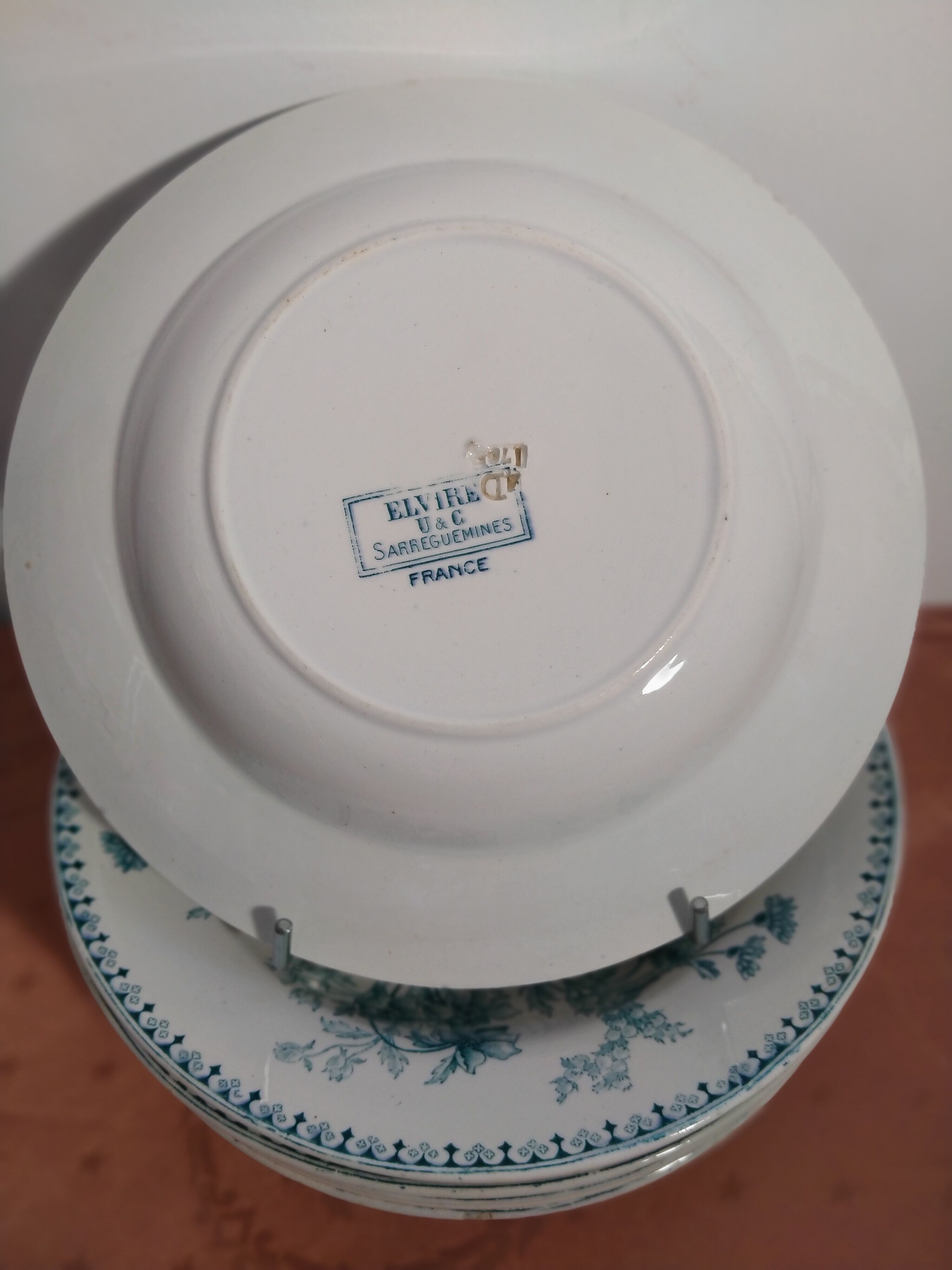 Hollow plate Sarreguemines UC model Elvire