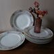 Set of 8 floral design plates | D.R.B. Limoges porcelain