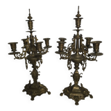 Pair of bronze candlesticks