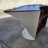 Bar or shop counter and 2 deck lina stools polyester boat hull