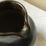 Puisaye stoneware pitcher, high fire, signed Michel and Denis Pointu