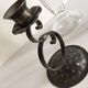 Bougeoirs verre et métal vintage