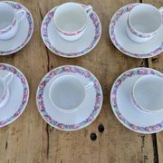 12-piece coffee service in porcelain Victoria from Czechoslovakia