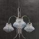 1960s Chrome Plated Chandelier with Murano Glass,  Italy