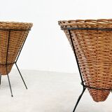 Ensemble de deux paniers en rotin