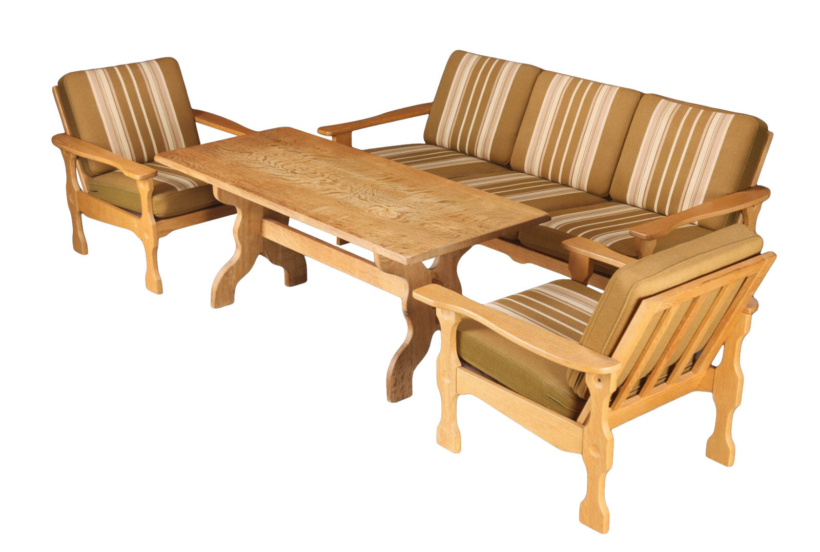 Vintage living room set in oak