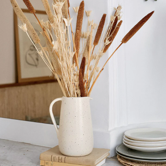 Ceramic pitcher mediterranea speckled - oustao