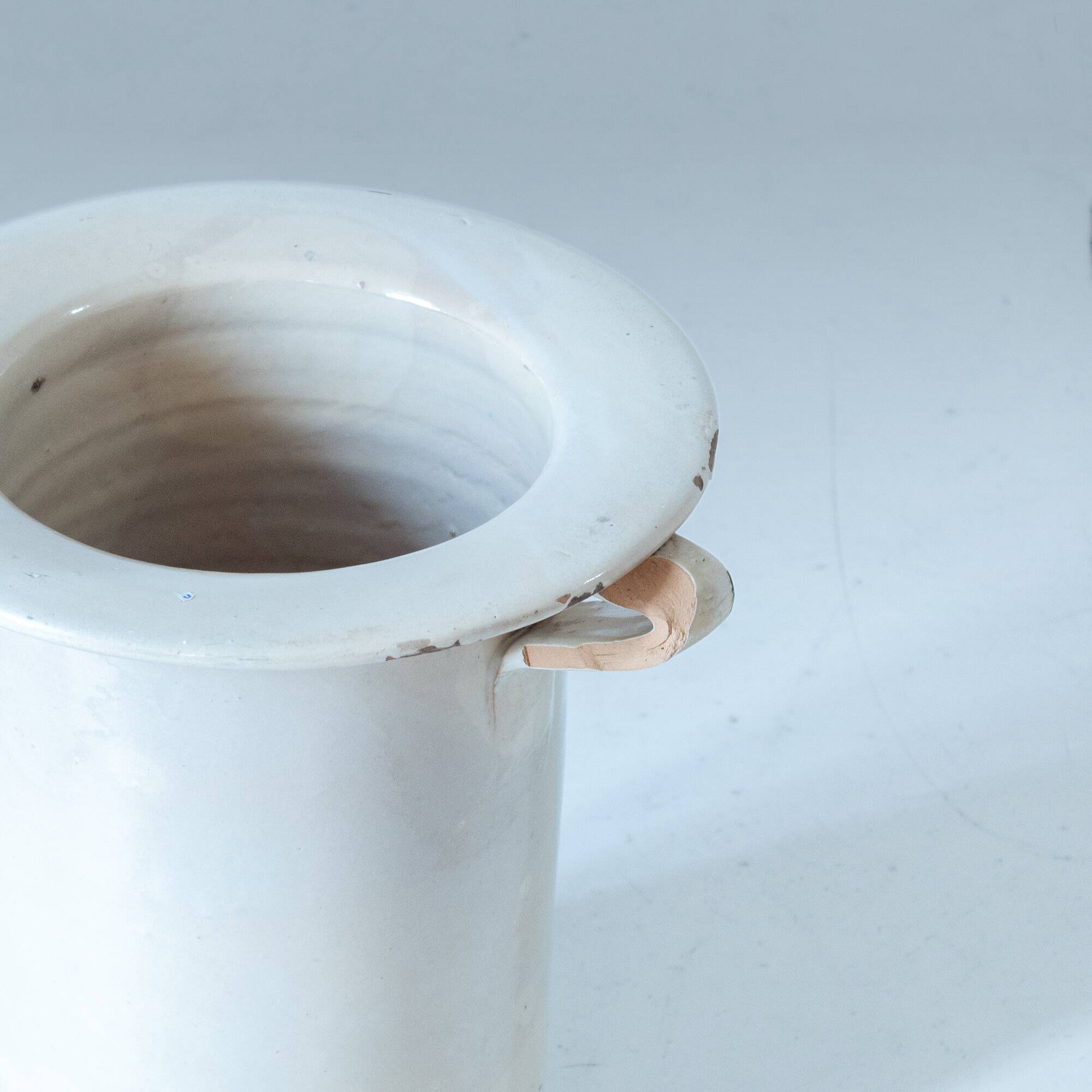 Antique Handmade Ceramic Vases, Set of Three, Italy 1900 circa